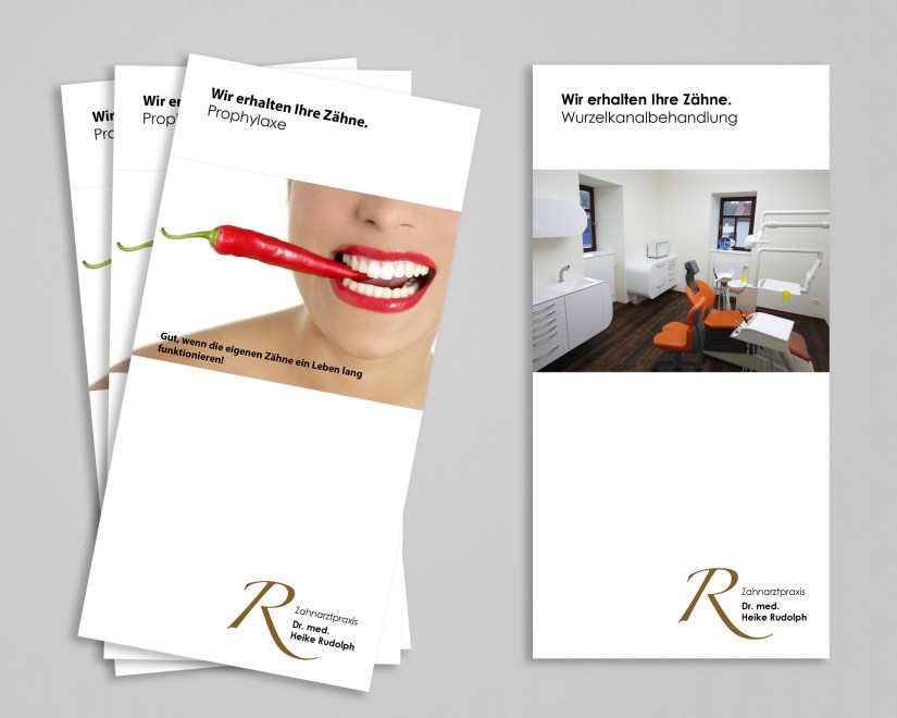 Flyer für die Zahnarztpraxis Dr. med. Heike Rudolph